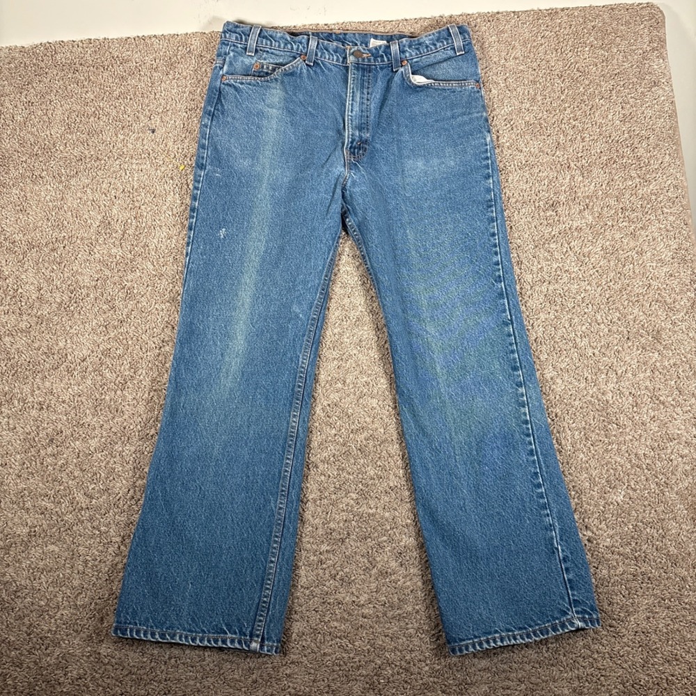 Vintage Levis 517 Orange Tab Mens 34x30 (Tag 38x30) Bootcut Jeans Made in USA